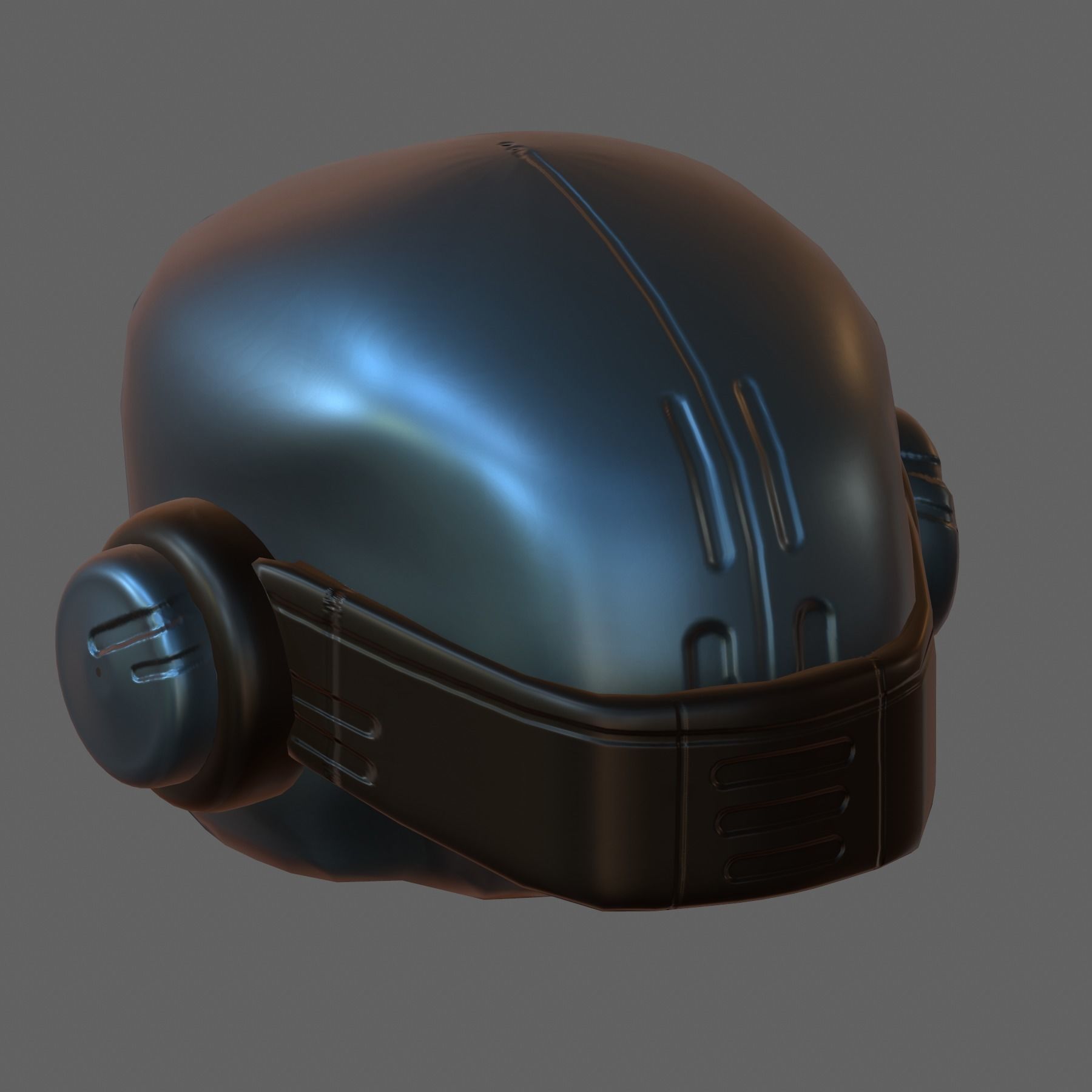 Helmet plastic mask protection 3D model Low-poly 3D model_8