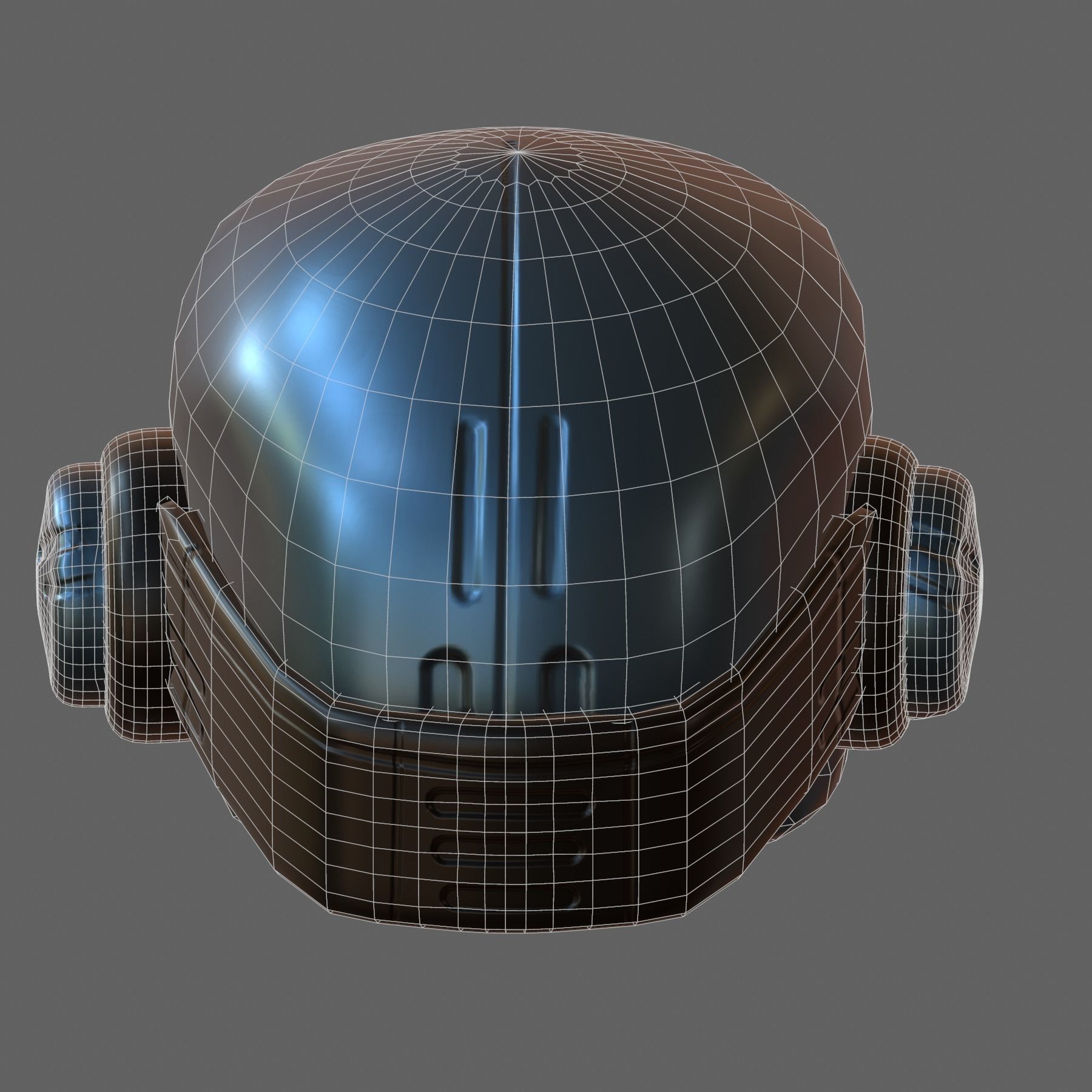 Helmet plastic mask protection 3D model Low-poly 3D model_7