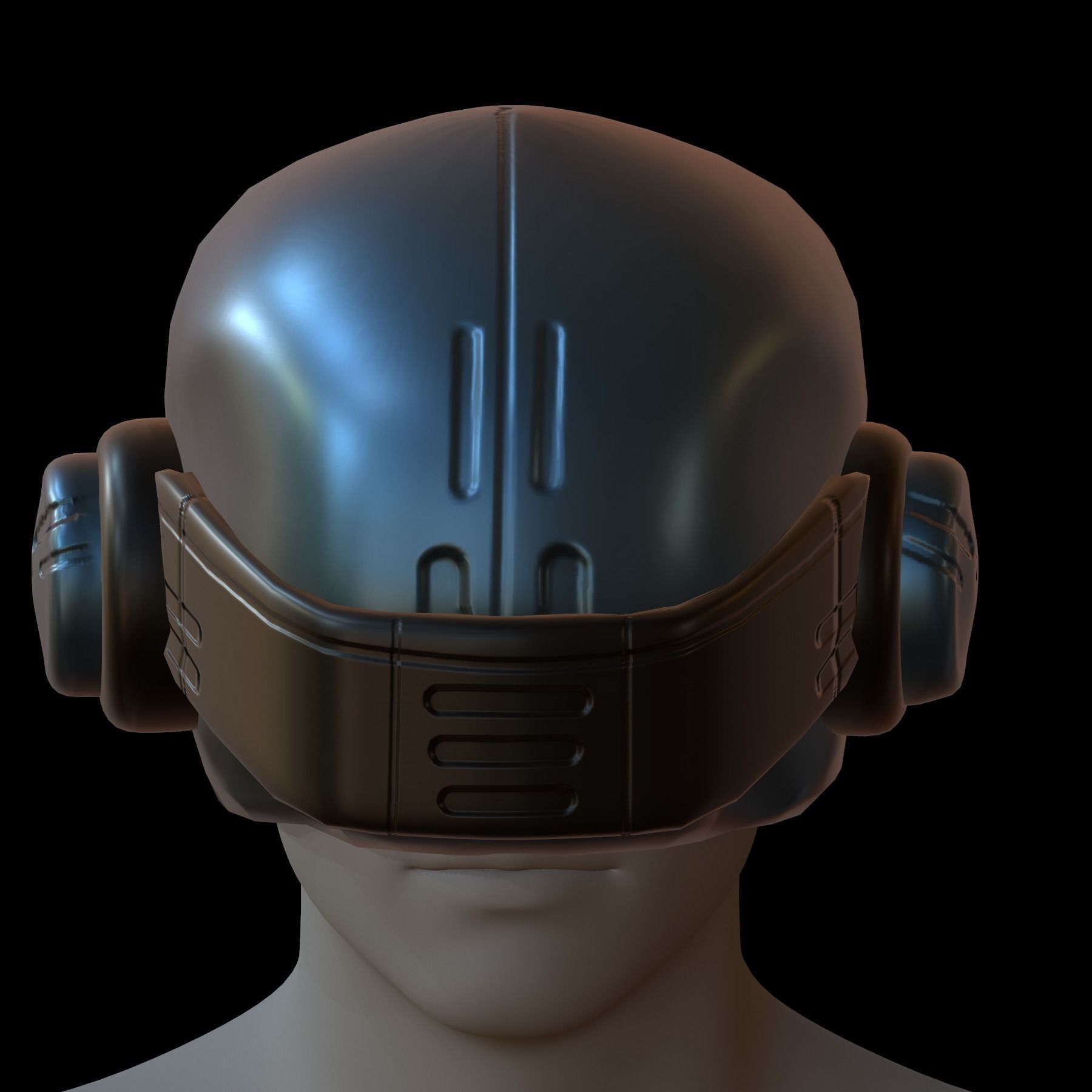 Helmet plastic mask protection 3D model Low-poly 3D model_1