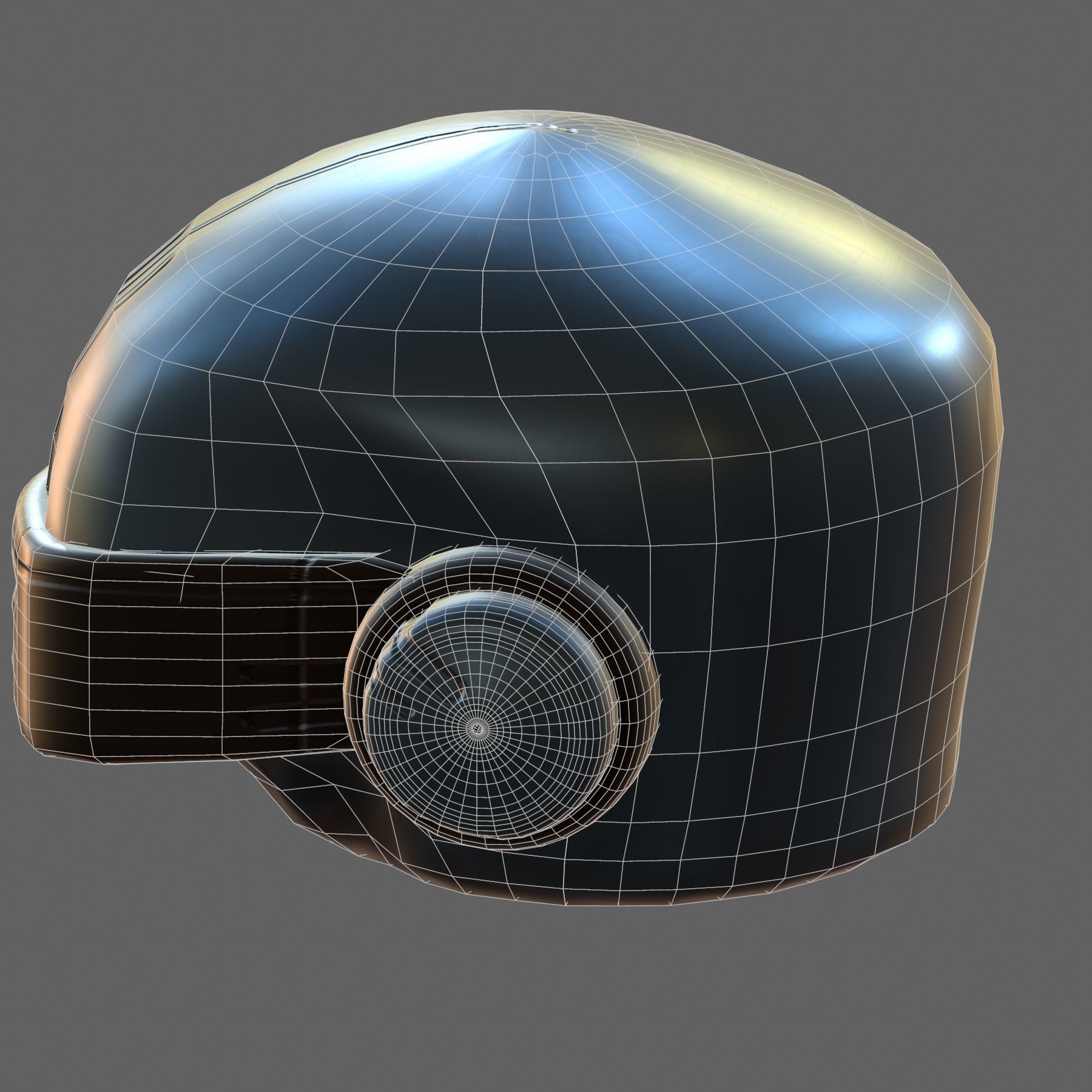 Helmet plastic mask protection 3D model Low-poly 3D model_5