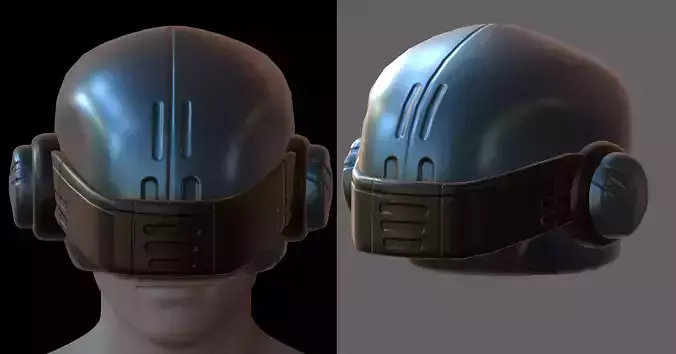 Helmet plastic mask protection 3D model