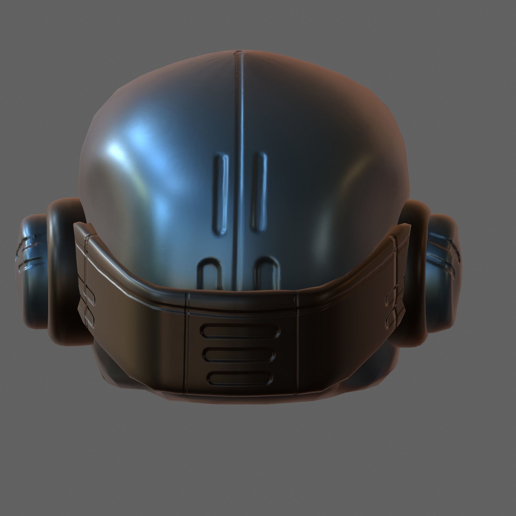 Helmet plastic mask protection 3D model Low-poly 3D model_2