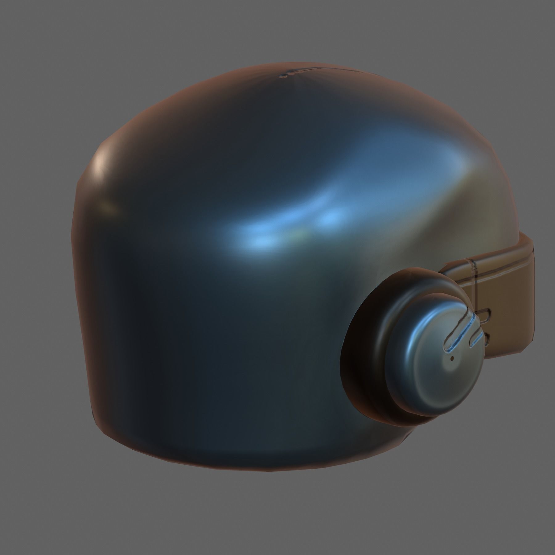 Helmet plastic mask protection 3D model Low-poly 3D model_3