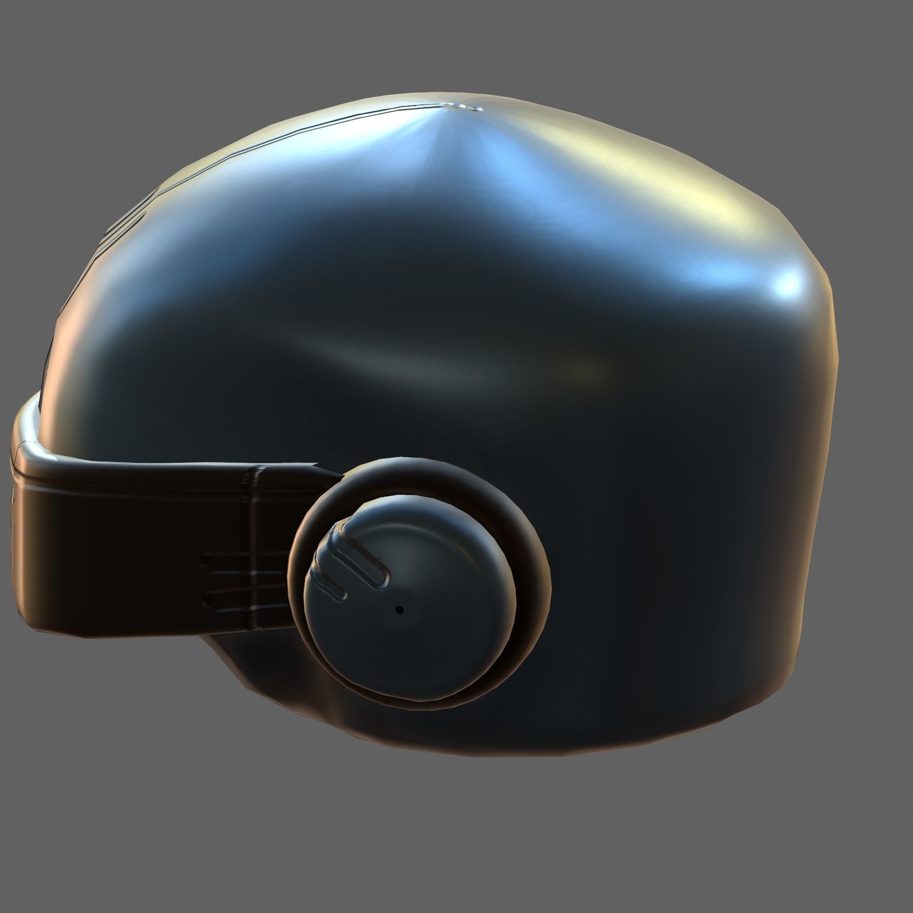 Helmet plastic mask protection 3D model Low-poly 3D model_4