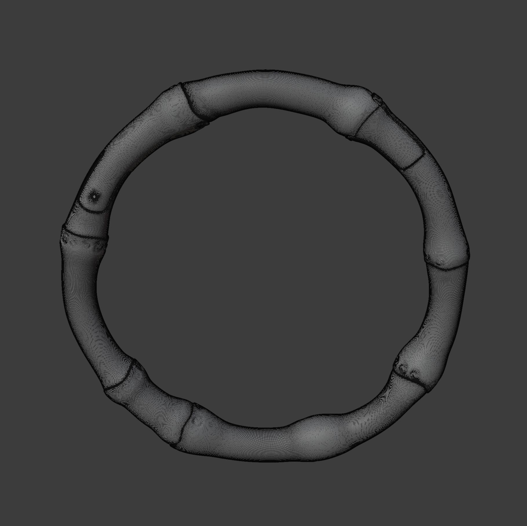 Bamboo Necklace 3D model_8