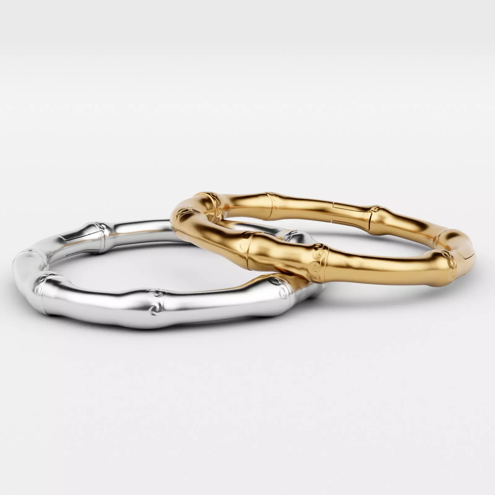 Bamboo Necklace 3D model_0