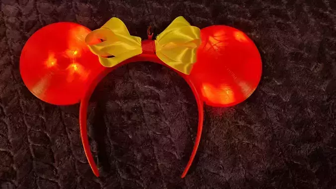 Light-up Slide on Complete Mickey Mouse Headband Set 3D print model
