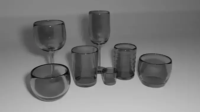 Basic Glass Pack Free 3D model