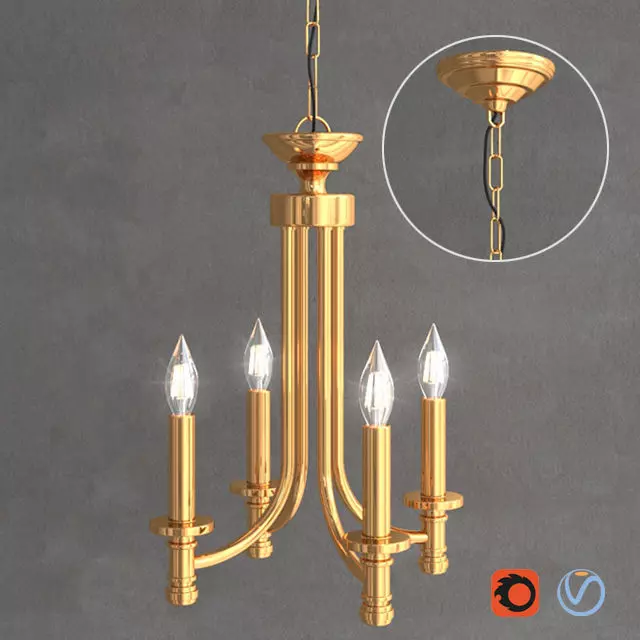 Traditional chandelier Free 3D model