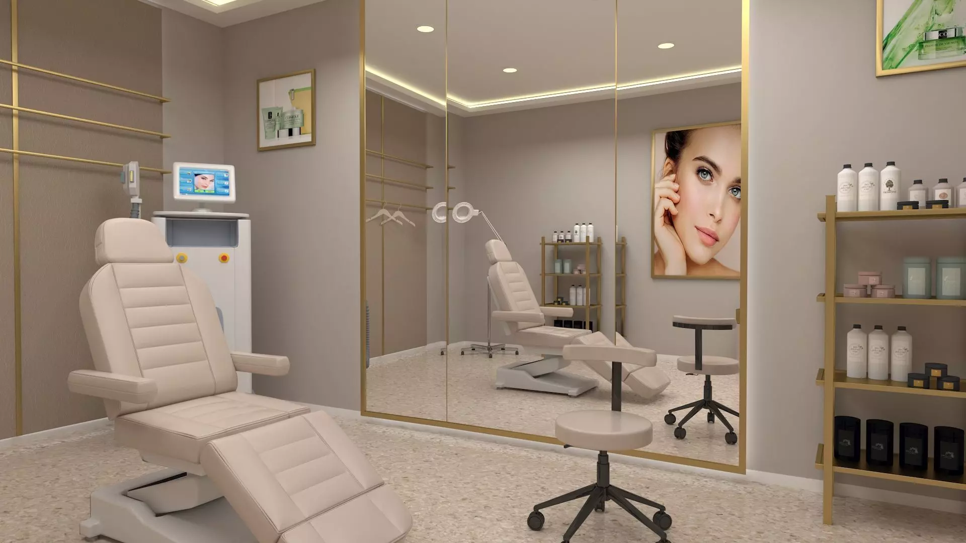 Beauty clinic 3D model Low-poly 3D model_0