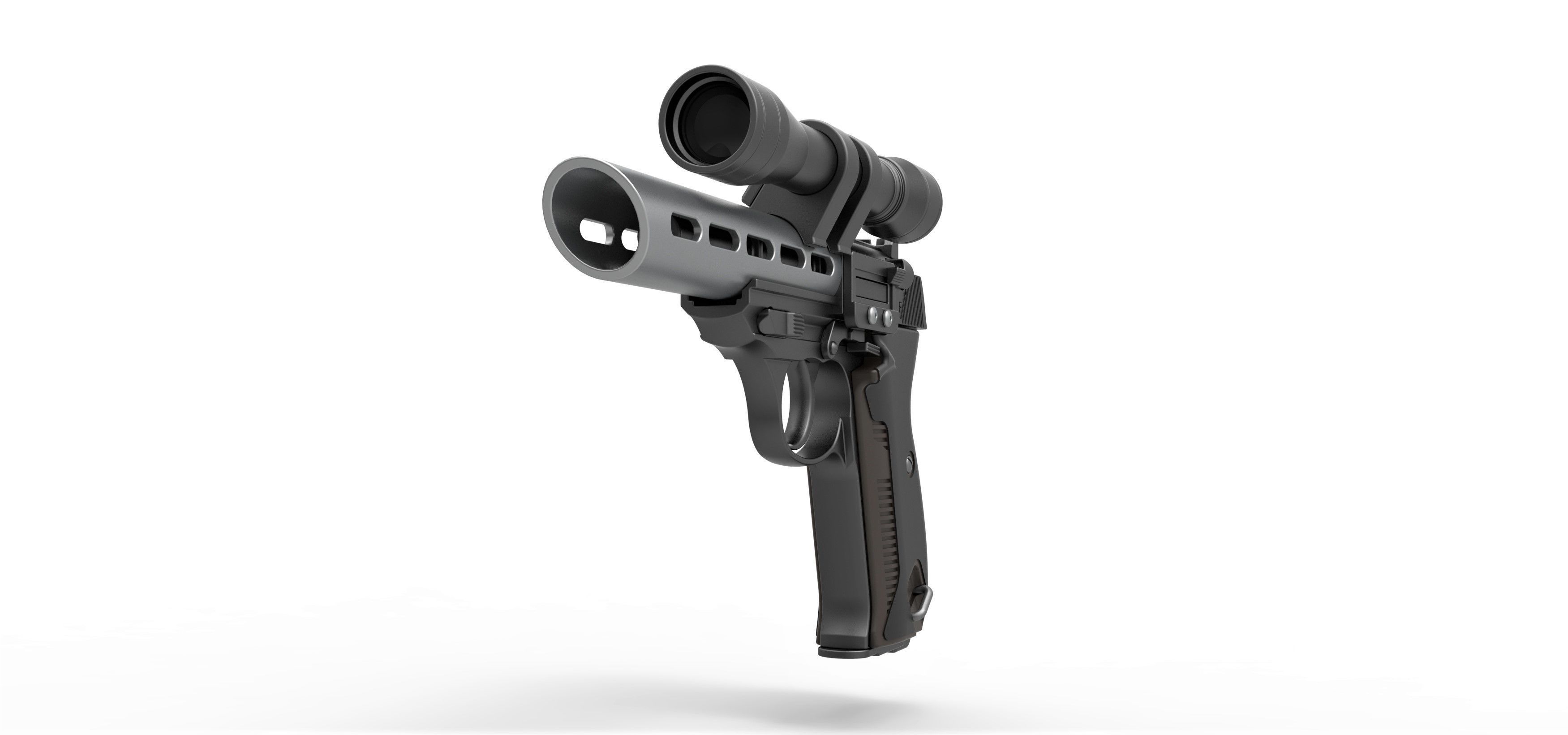 Moff Gideon Blaster pistol from The Mandalorian TV series 3D model_4
