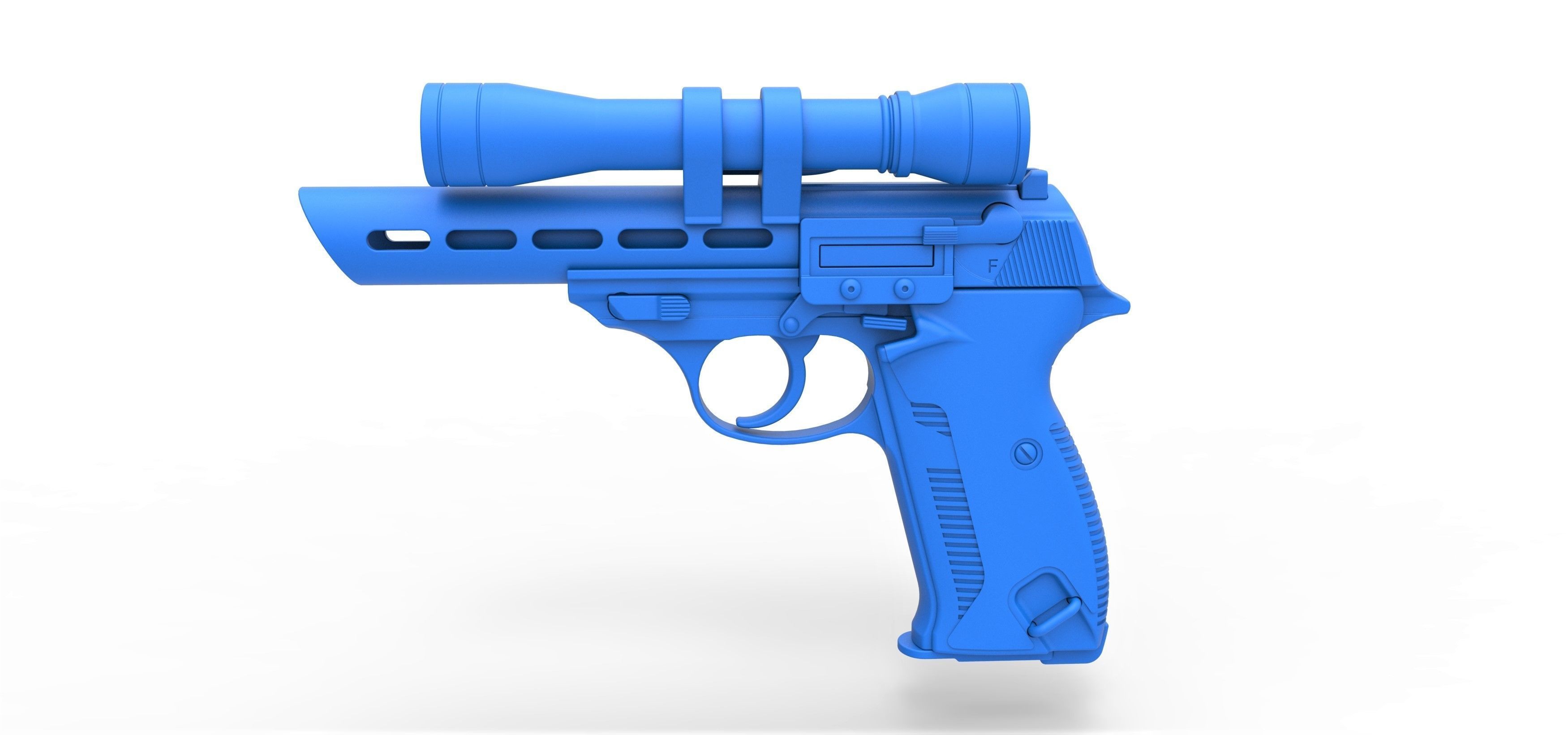 Moff Gideon Blaster pistol from The Mandalorian TV series 3D model_19
