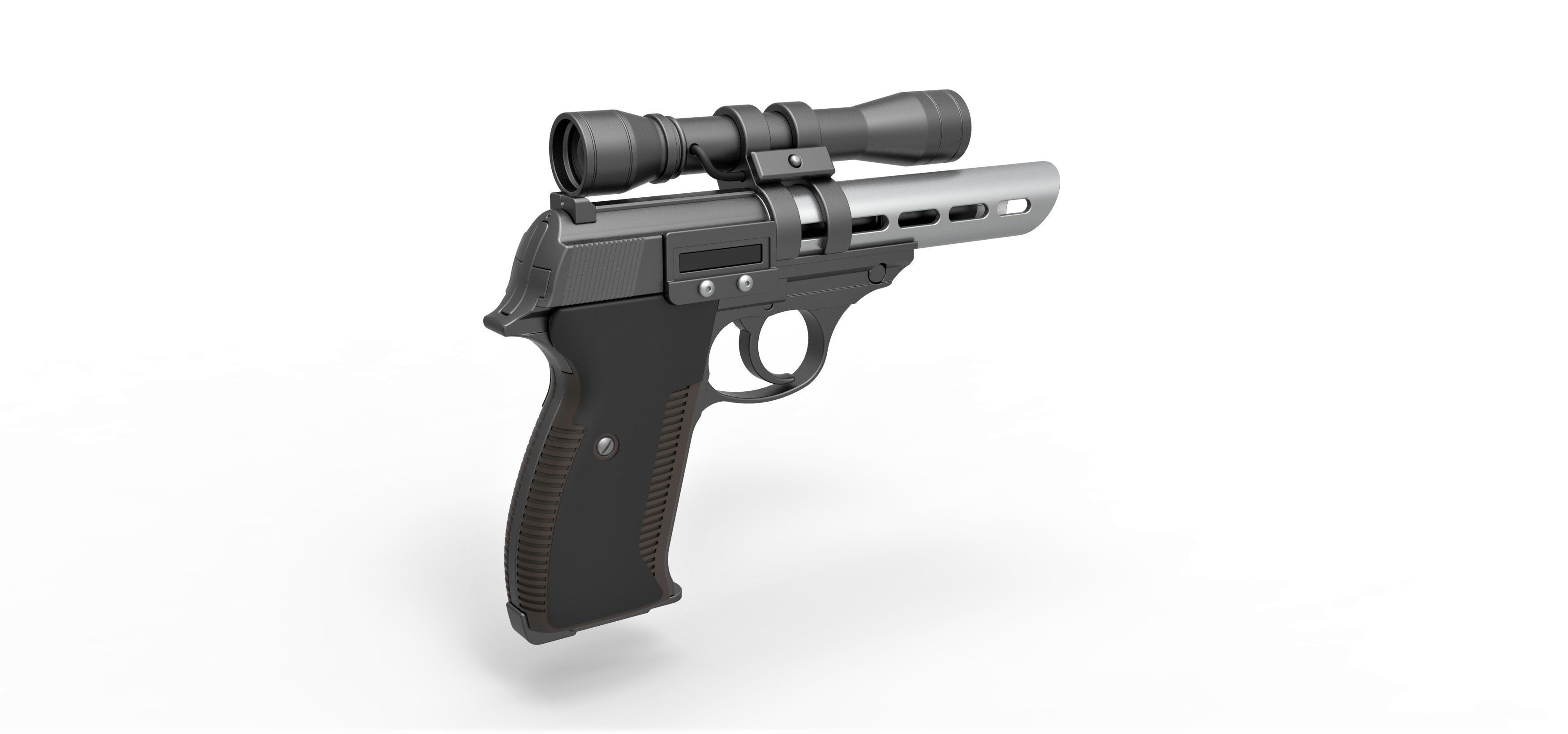 Moff Gideon Blaster pistol from The Mandalorian TV series 3D model_13