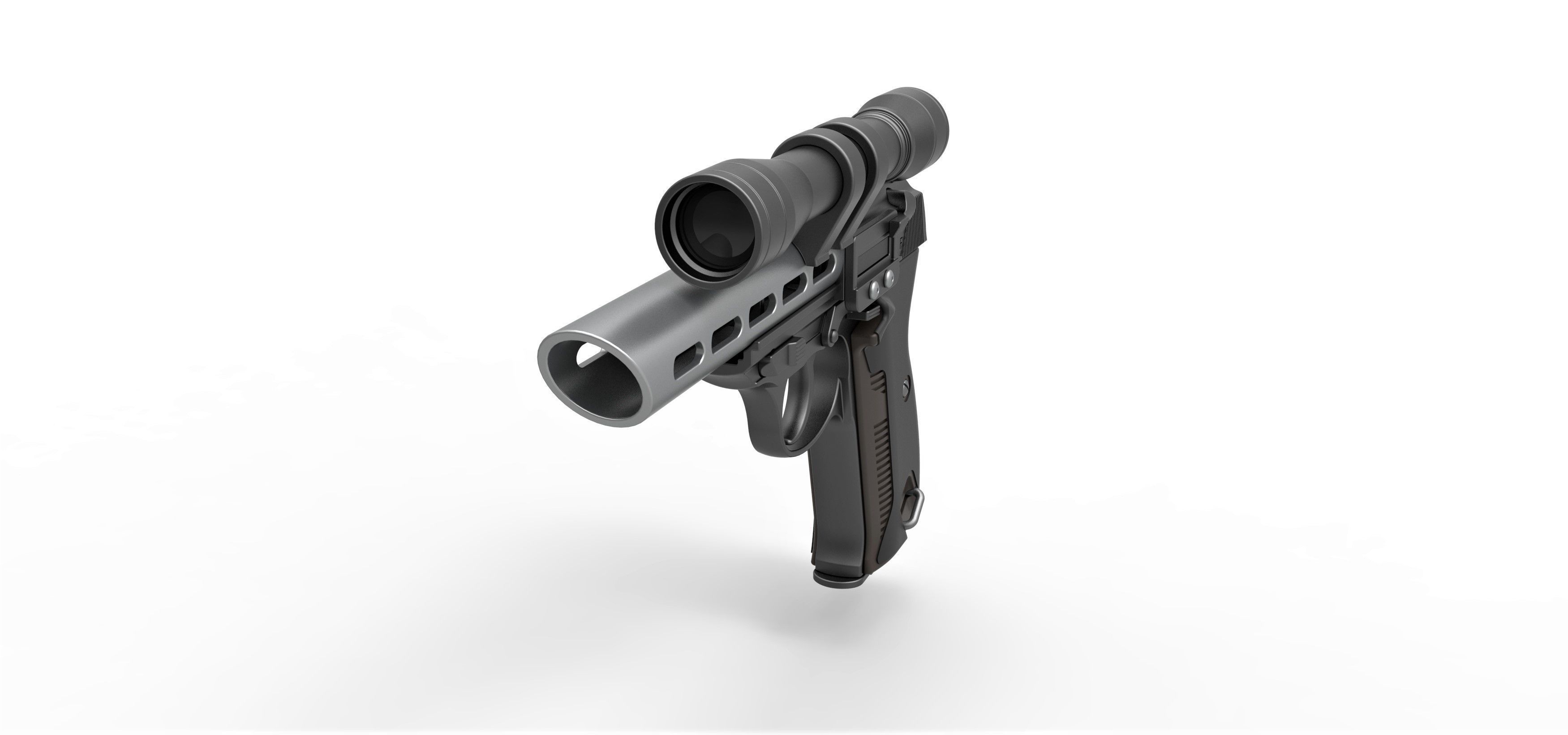 Moff Gideon Blaster pistol from The Mandalorian TV series 3D model_3