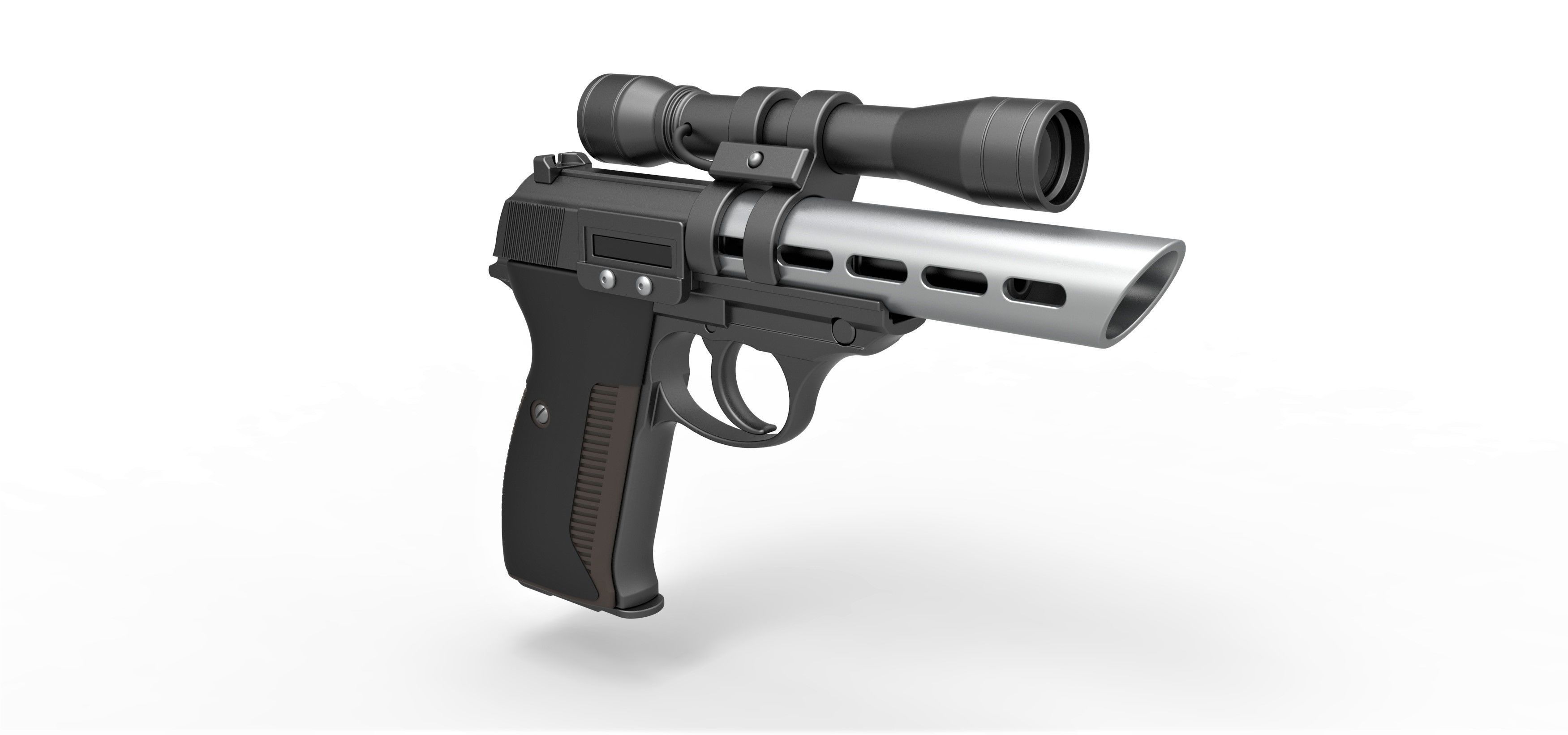 Moff Gideon Blaster pistol from The Mandalorian TV series 3D model_15