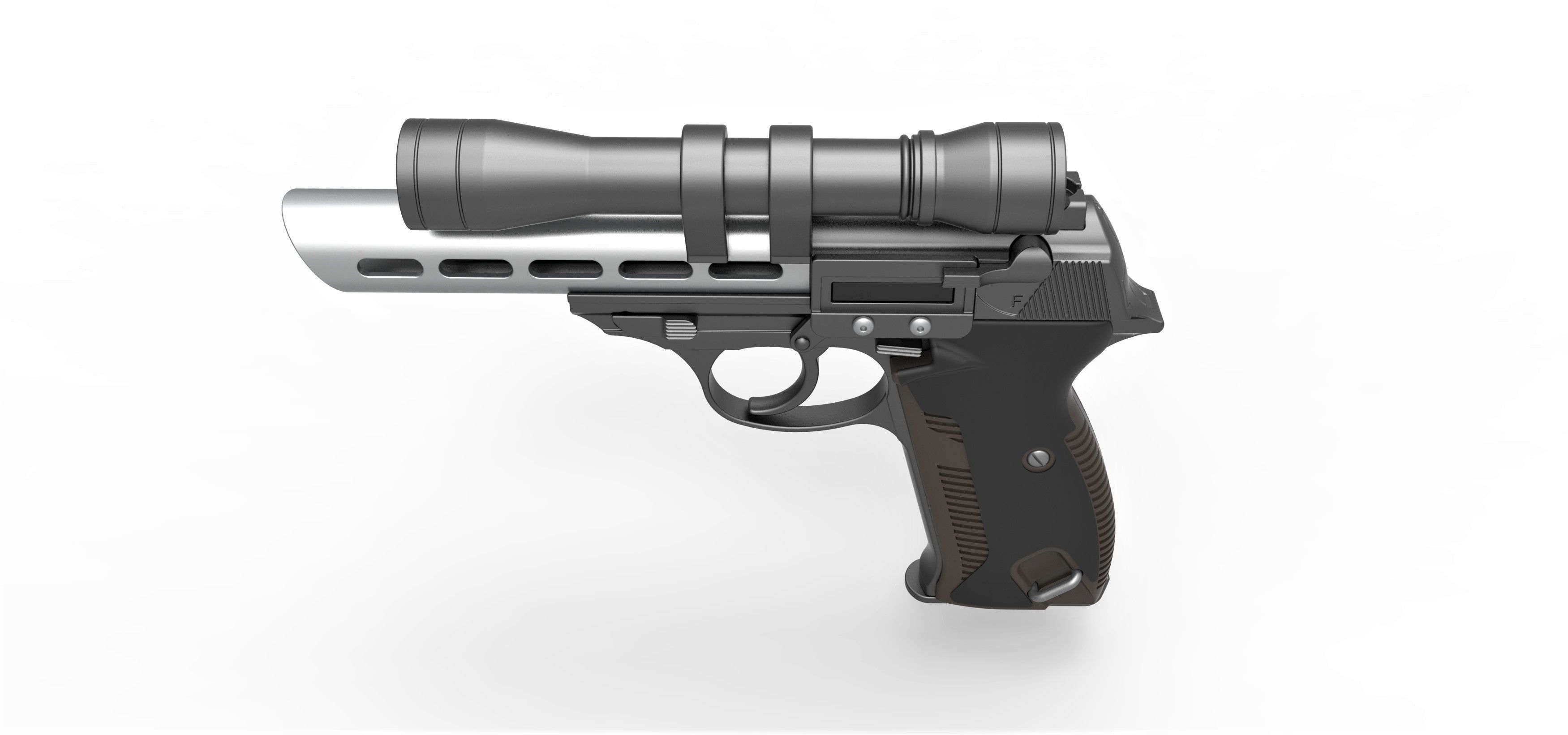 Moff Gideon Blaster pistol from The Mandalorian TV series 3D model_7