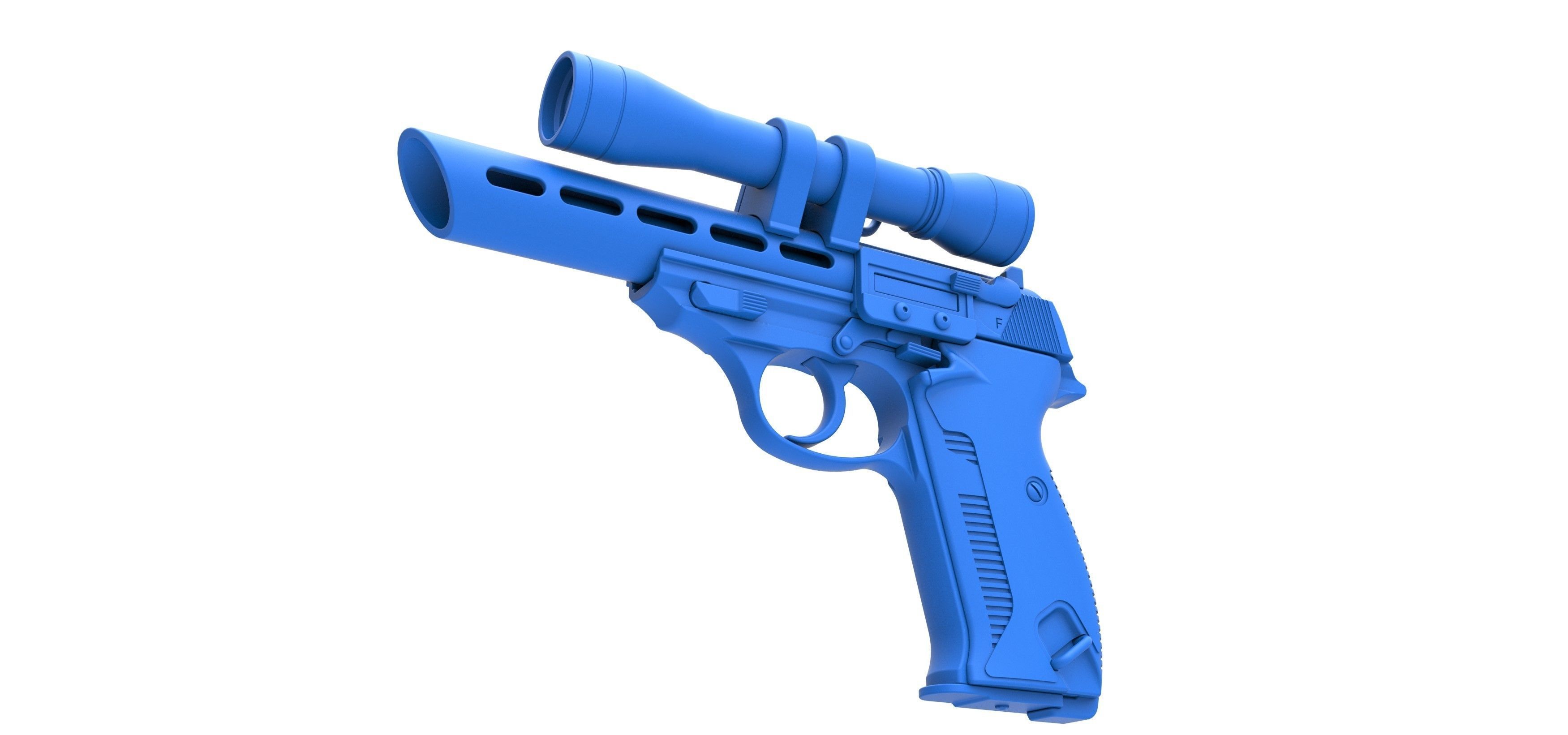 Moff Gideon Blaster pistol from The Mandalorian TV series 3D model_17