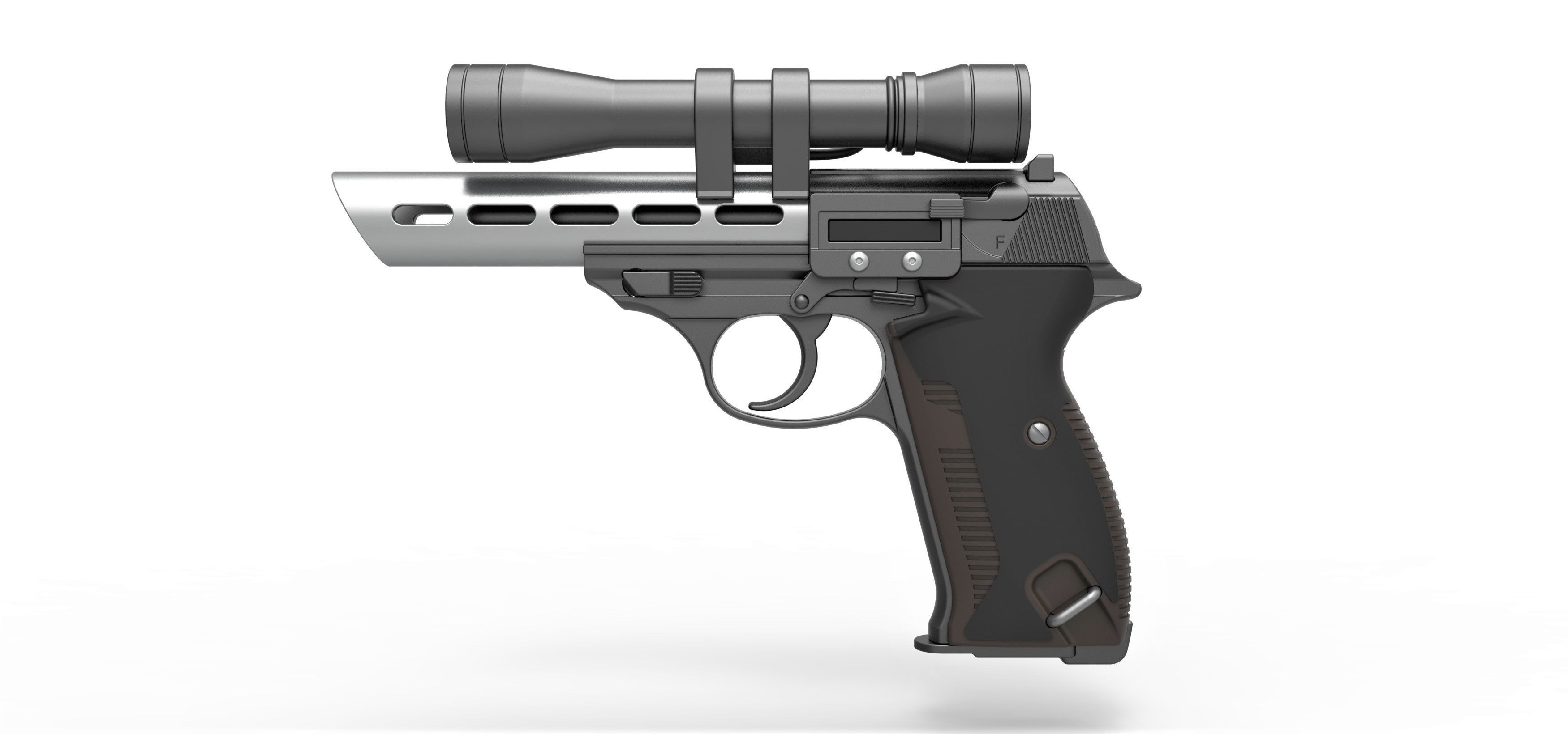 Moff Gideon Blaster pistol from The Mandalorian TV series 3D model_6