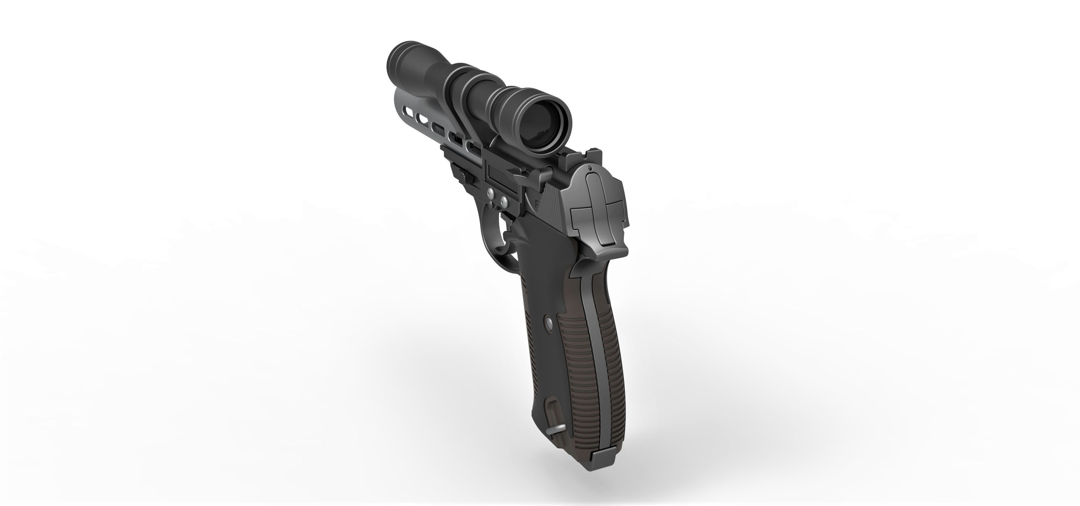 Moff Gideon Blaster pistol from The Mandalorian TV series 3D model_10