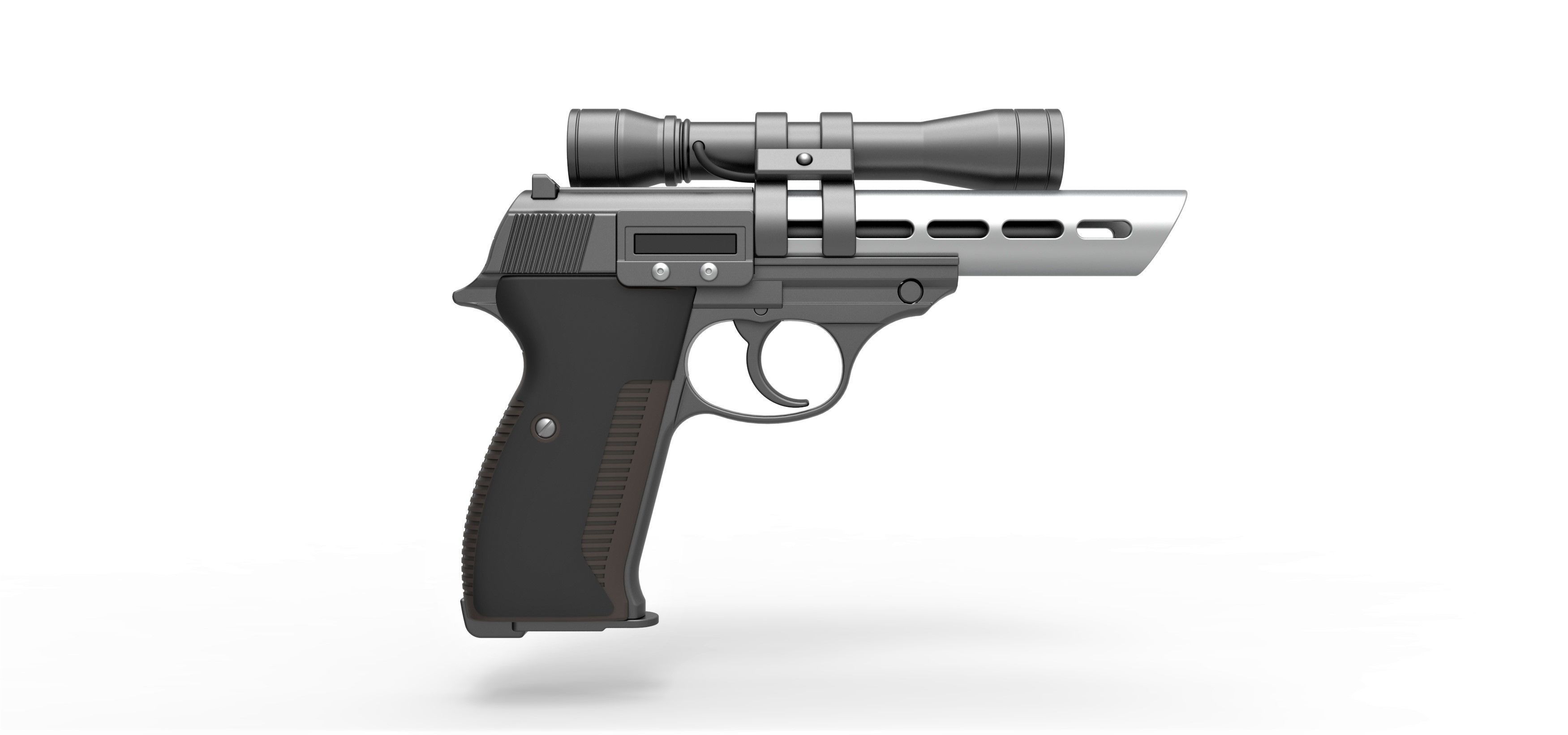 Moff Gideon Blaster pistol from The Mandalorian TV series 3D model_14