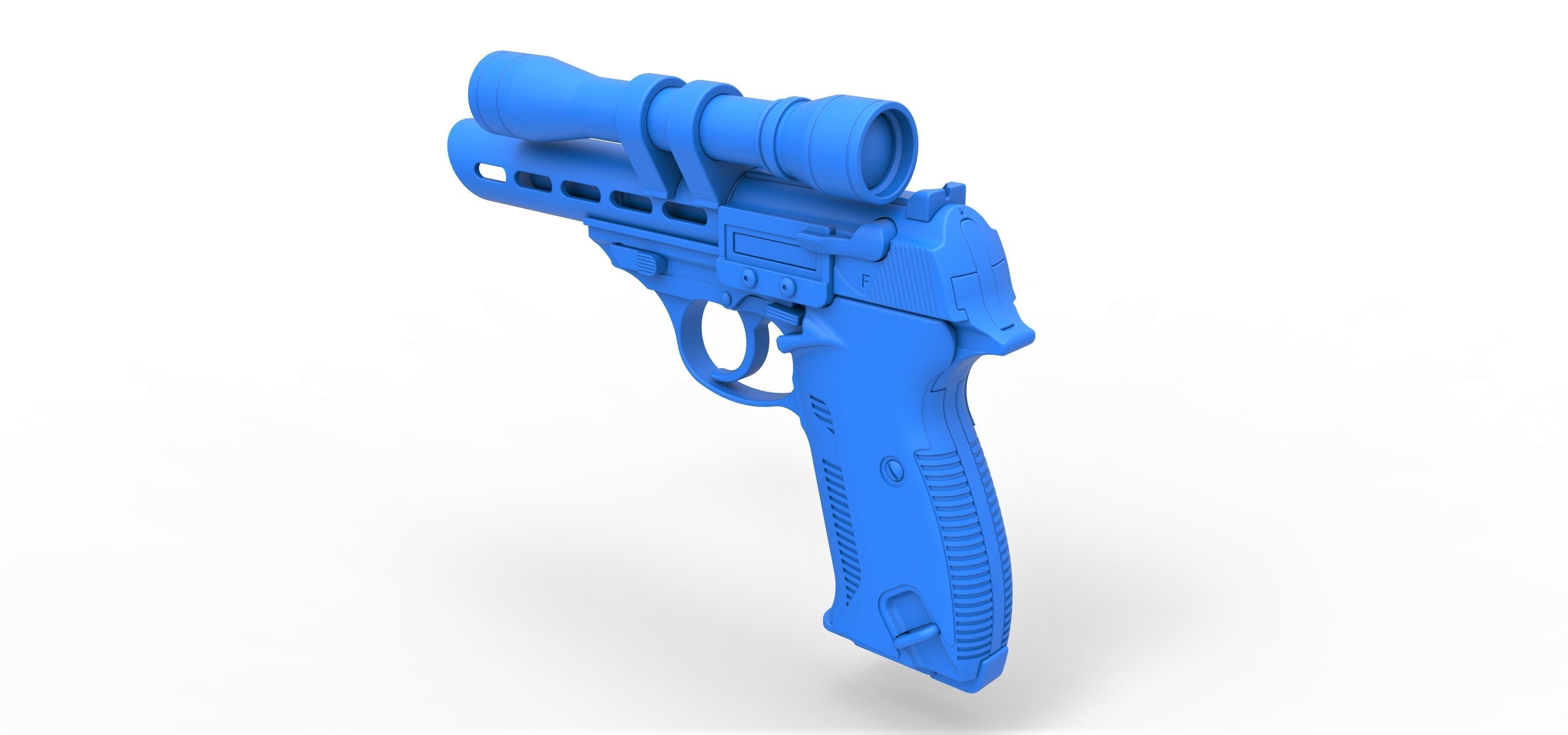 Moff Gideon Blaster pistol from The Mandalorian TV series 3D model_20