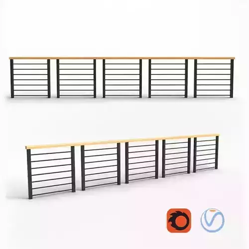 Modern railing Free 3D model