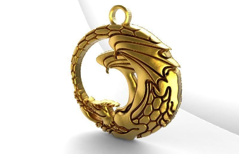 Dragon pendanr 6 3D print model_3