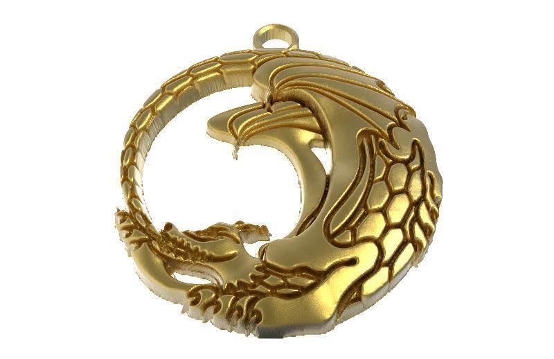 Dragon pendanr 6 3D print model_2