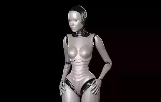 SCI - FI ROBOT WOMAN RIGGED BASIC EDITION 3D model