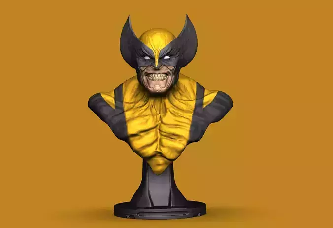 Wolverine bust 3D print model
