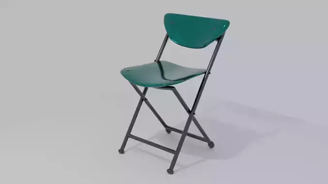 Folding Chair Low-poly 3D model