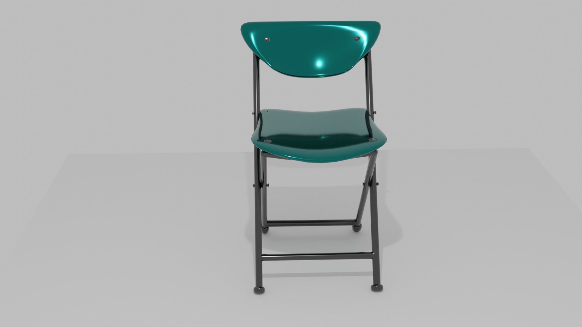 Folding Chair Low-poly 3D model_2