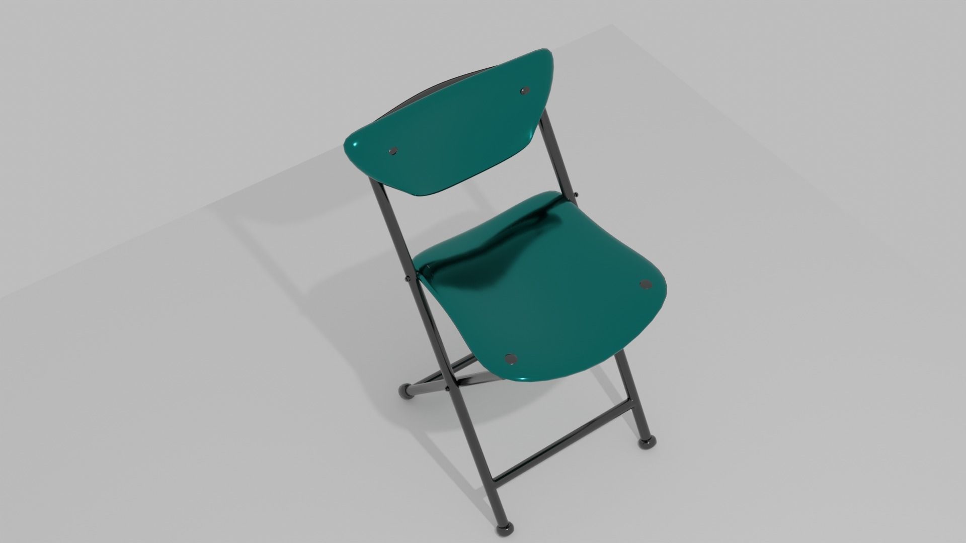 Folding Chair Low-poly 3D model_3