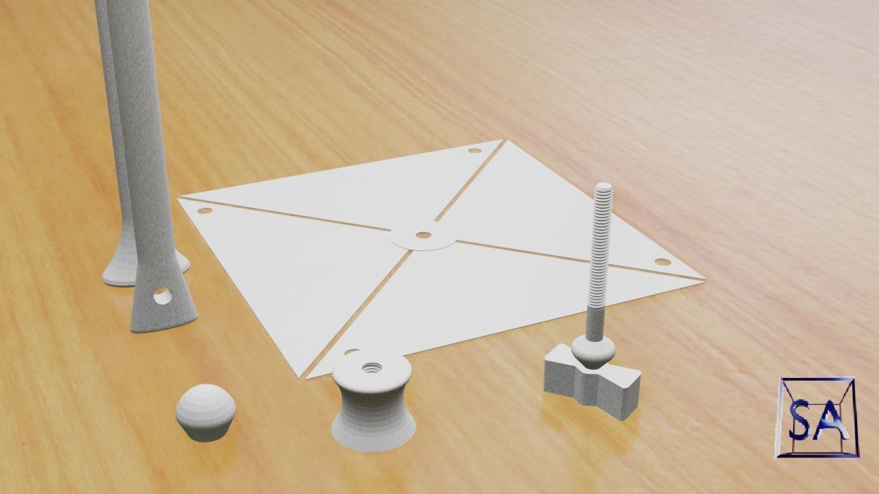 Printable Windmill Spinner Toy for Kids 3D print model_14