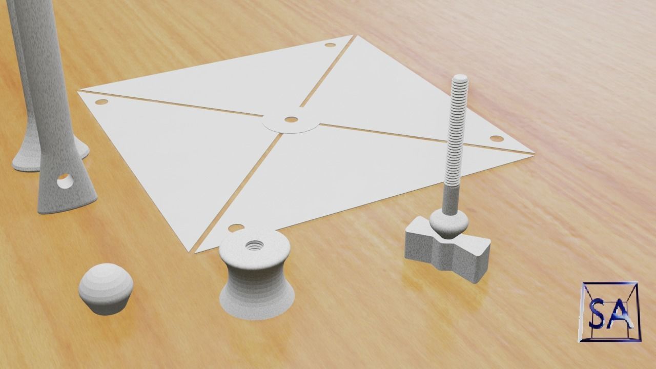Printable Windmill Spinner Toy for Kids 3D print model_16