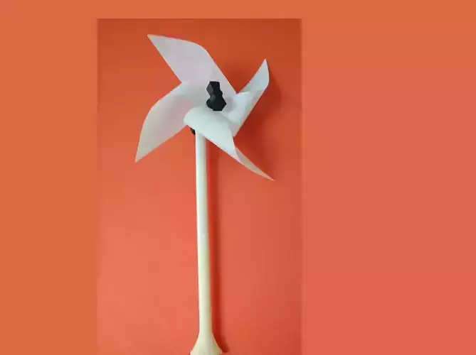 Printable Windmill Spinner Toy for Kids 3D print model