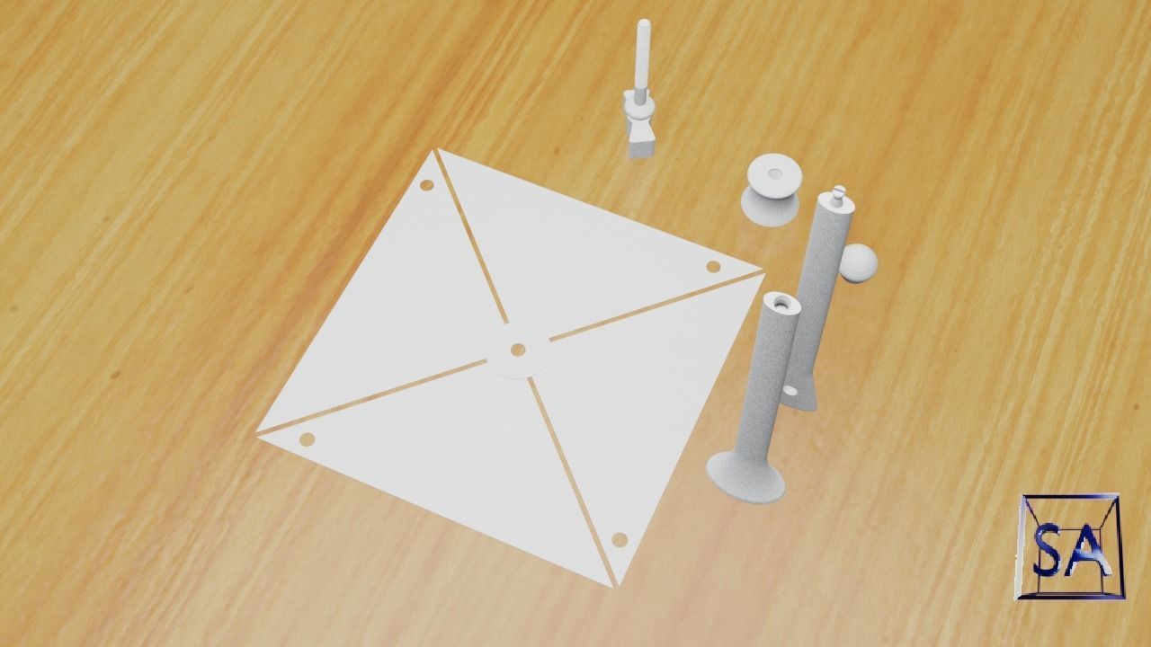 Printable Windmill Spinner Toy for Kids 3D print model_7