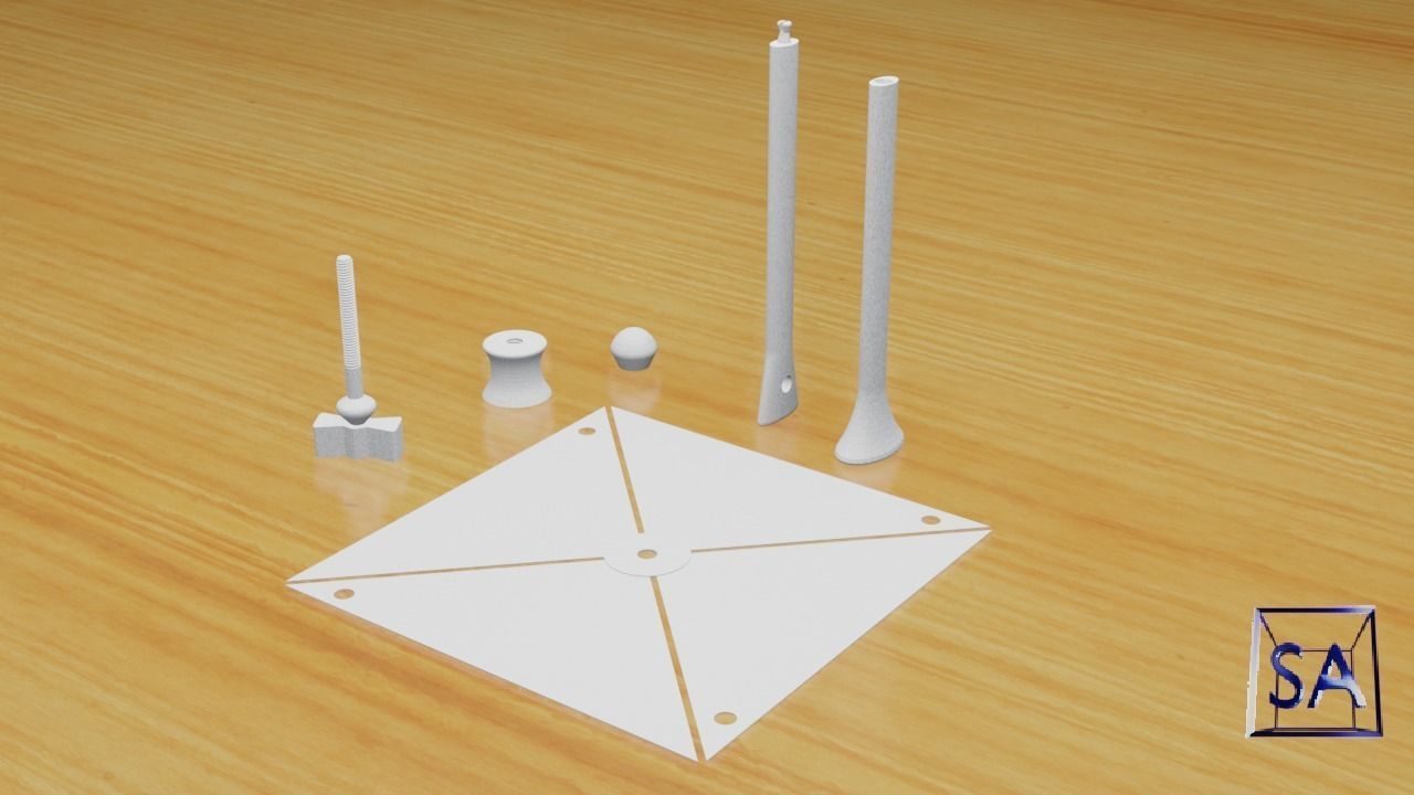 Printable Windmill Spinner Toy for Kids 3D print model_3
