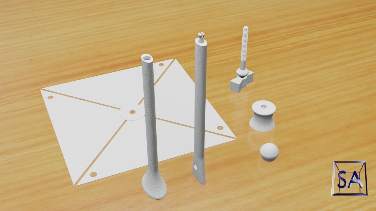 Printable Windmill Spinner Toy for Kids 3D print model_17