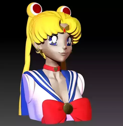 Bust - Sailor Moon 3D print model 3D print model Bust - Sailor Moon 3D print model 3D print model