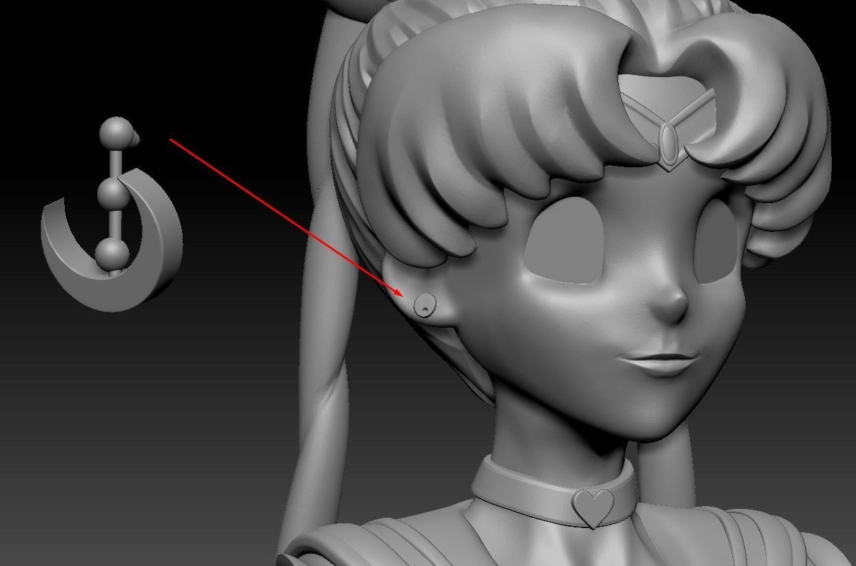 Bust - Sailor Moon 3D print model 3D print model_11