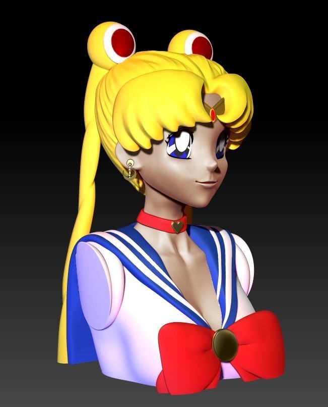 Bust - Sailor Moon 3D print model 3D print model_5