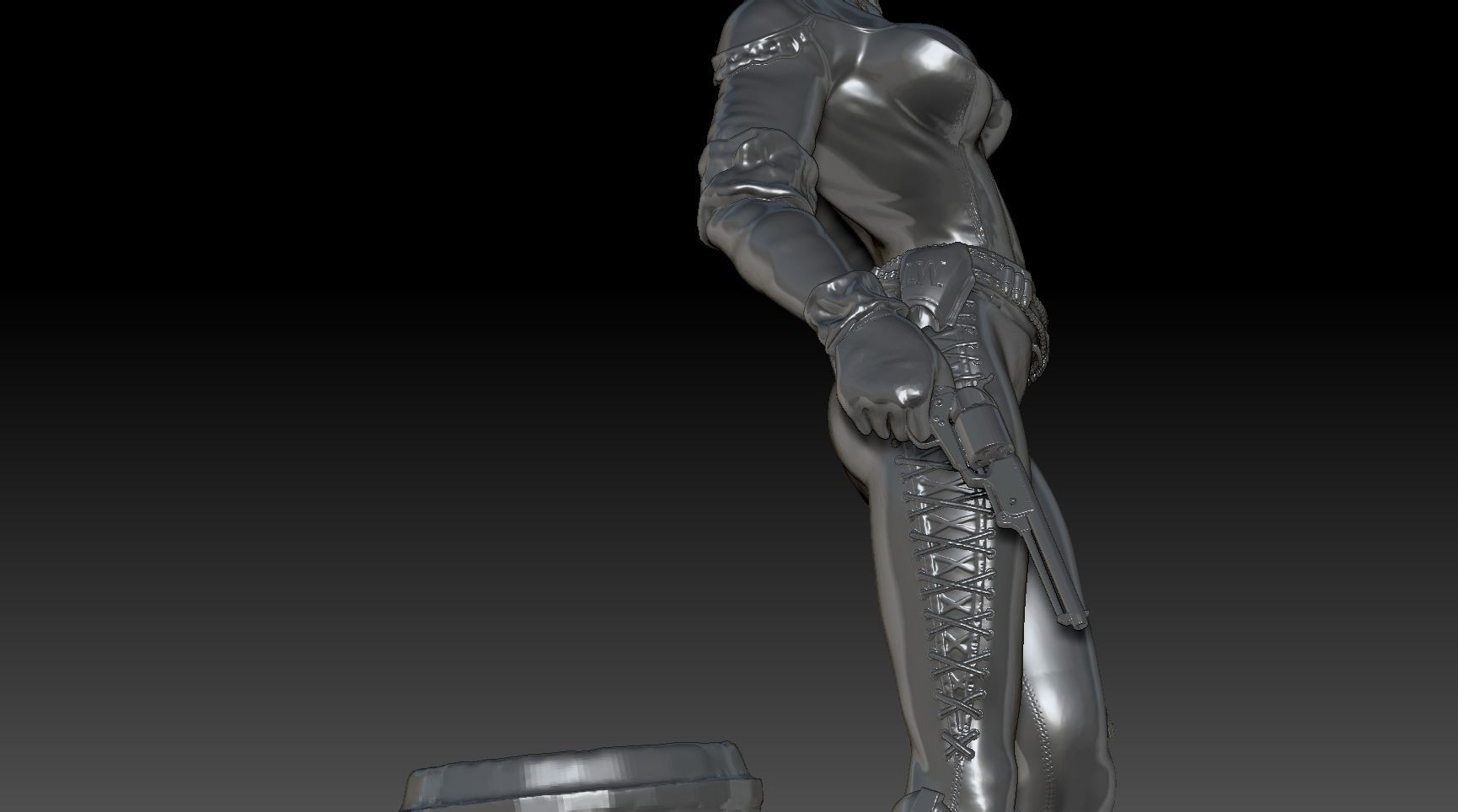 Wester Girl 70cm 3D print model_10