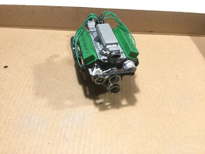 1-12 scale Chevrolet engine and transmision 3D print model_1