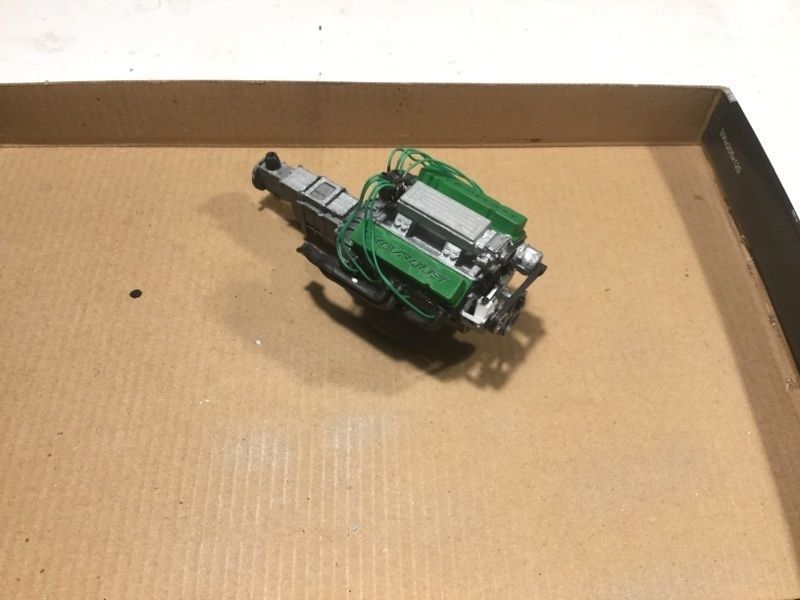 1-12 scale Chevrolet engine and transmision 3D print model_2
