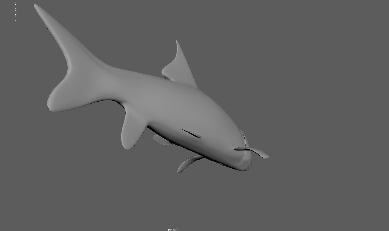 Cartoon Fish Low-poly 3D model_3