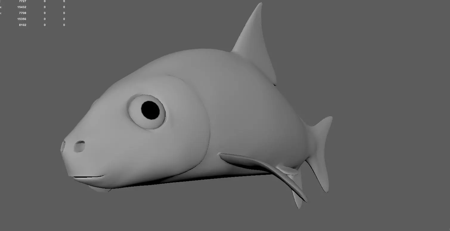 Cartoon Fish Low-poly 3D model_0