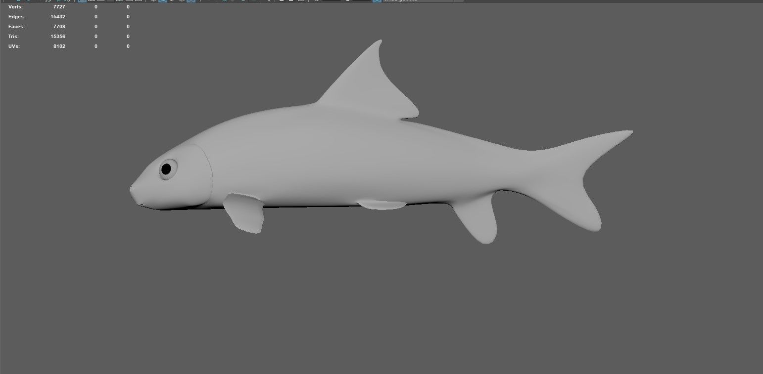 Cartoon Fish Low-poly 3D model_1