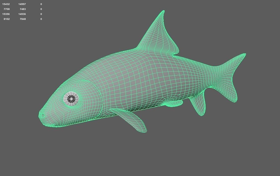 Cartoon Fish Low-poly 3D model_4
