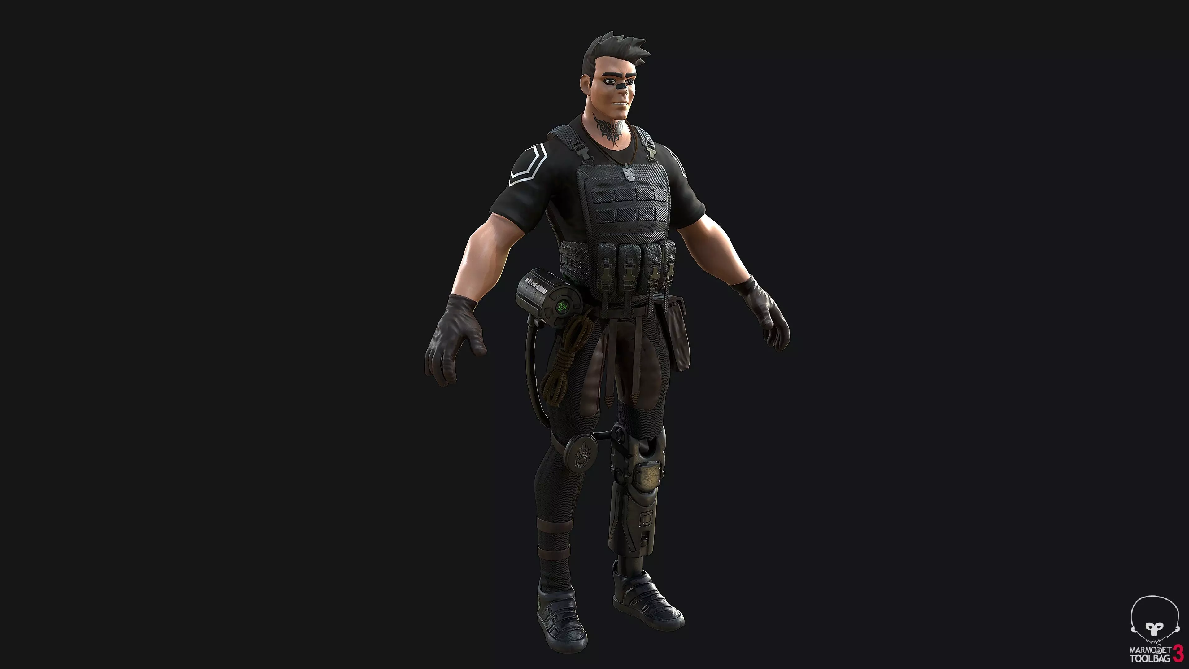3D model Character Game Ready PBR soldier VR / AR / low-poly | CGTrader